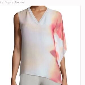 Elie Tahari Watercolor Pullover Top